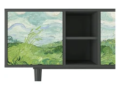 Mueble de TV - 150х69х41 cm - T5 - Green Wheat Fields, Antracite^ Móvel De Tv