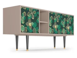 Móvel De Tv| Mueble de TV - 150х69х41 cm - T5 - Green Flower, Latte Bege