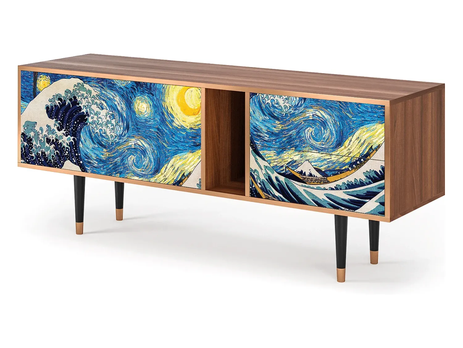 Mueble de TV - 170х69х48 cm - T1 - Great Wave, Nogueira^ Móvel De Tv
