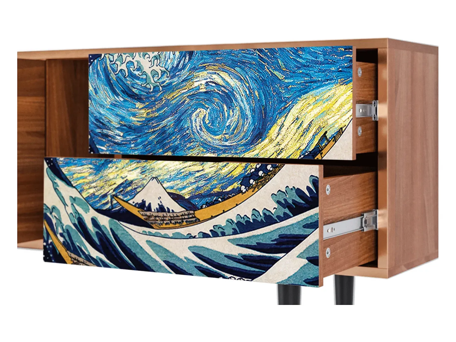 Mueble de TV - 170х69х48 cm - T1 - Great Wave, Nogueira^ Móvel De Tv