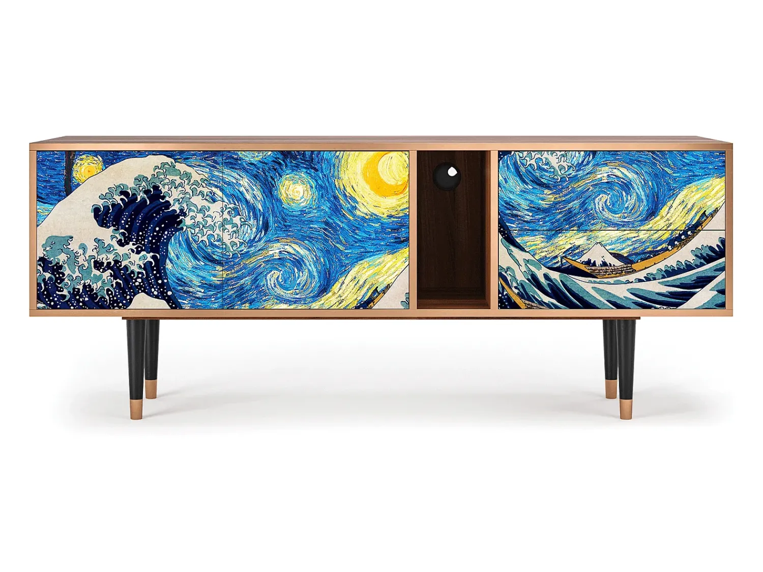 Mueble de TV - 170х69х48 cm - T1 - Great Wave, Nogueira^ Móvel De Tv