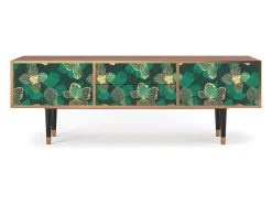 Móvel De Tv| Mueble de TV - 170х59х48 cm - T4 - Green Flower, Nogueira Castanho