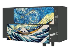 Discount Mueble de TV - 170х69х48 cm - T1 - Great Wave, Antracite Cinza antracite
