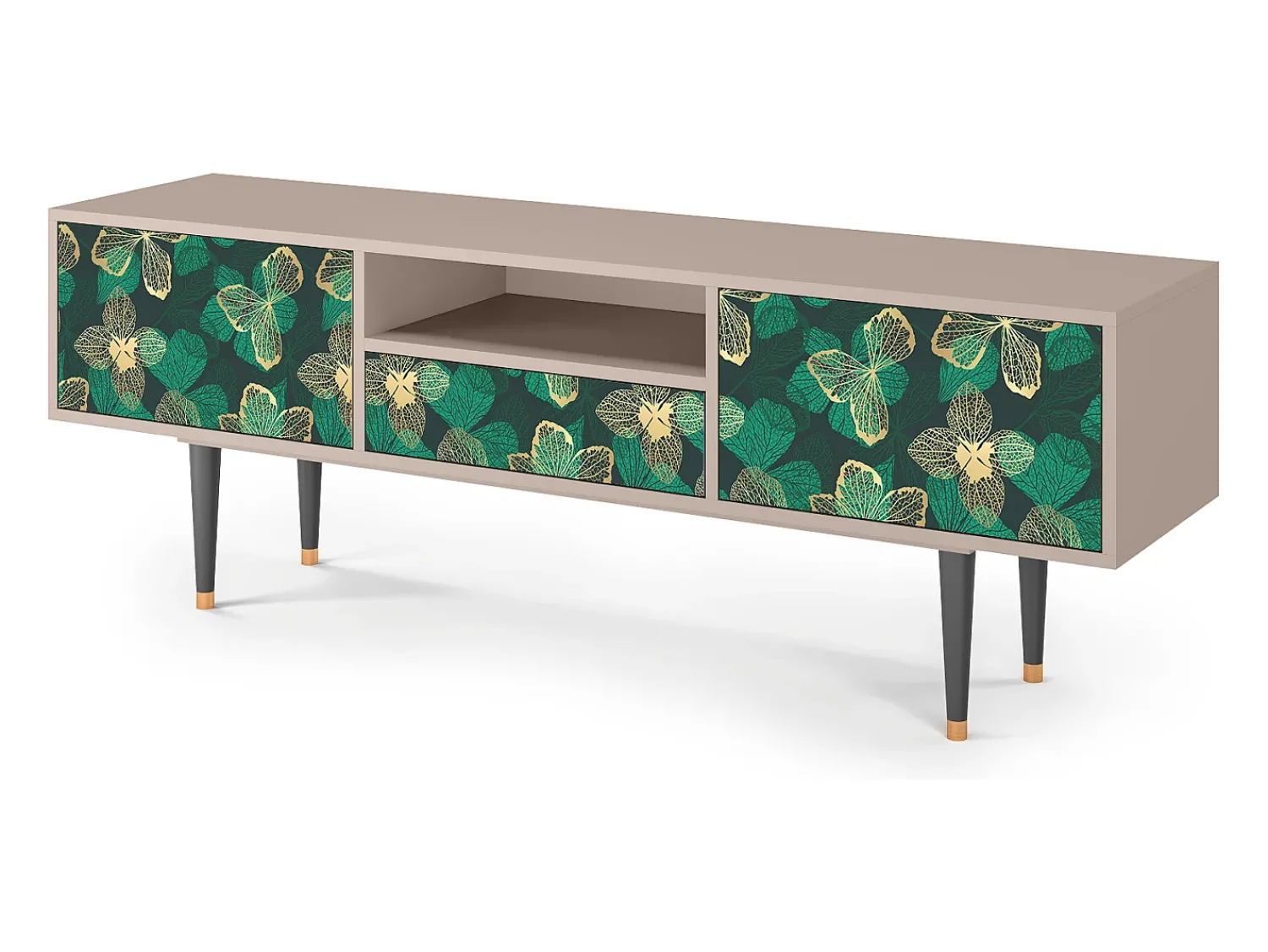 Mueble de TV - 170х59х41 cm - T6 - Green Flower, Areia^ Móvel De Tv