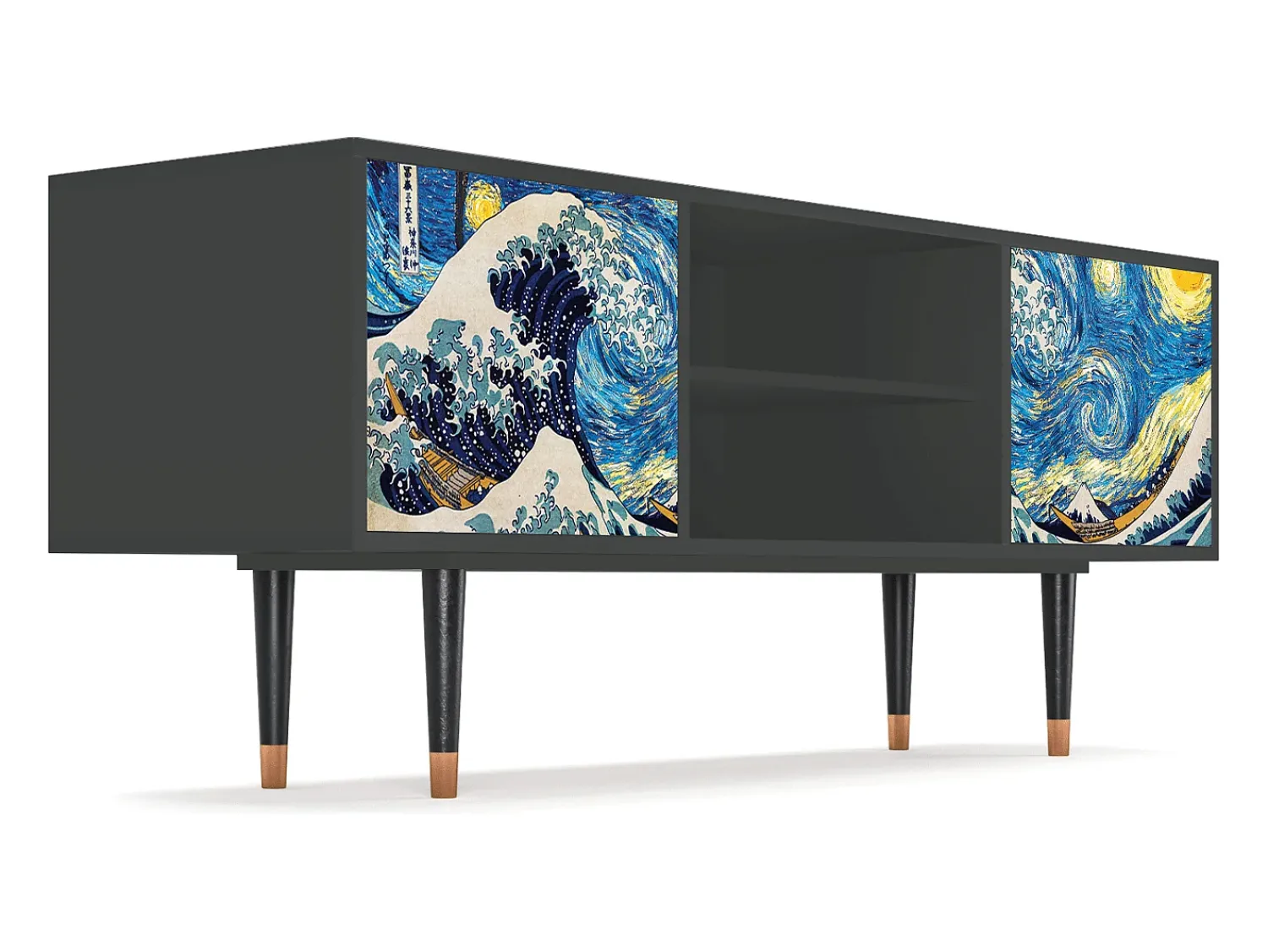 Mueble de TV - 170х69х48 cm - T2 - Great Wave, Antracite^ Móvel De Tv