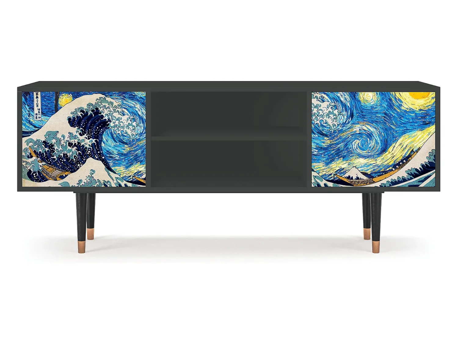 Mueble de TV - 170х69х48 cm - T2 - Great Wave, Antracite^ Móvel De Tv
