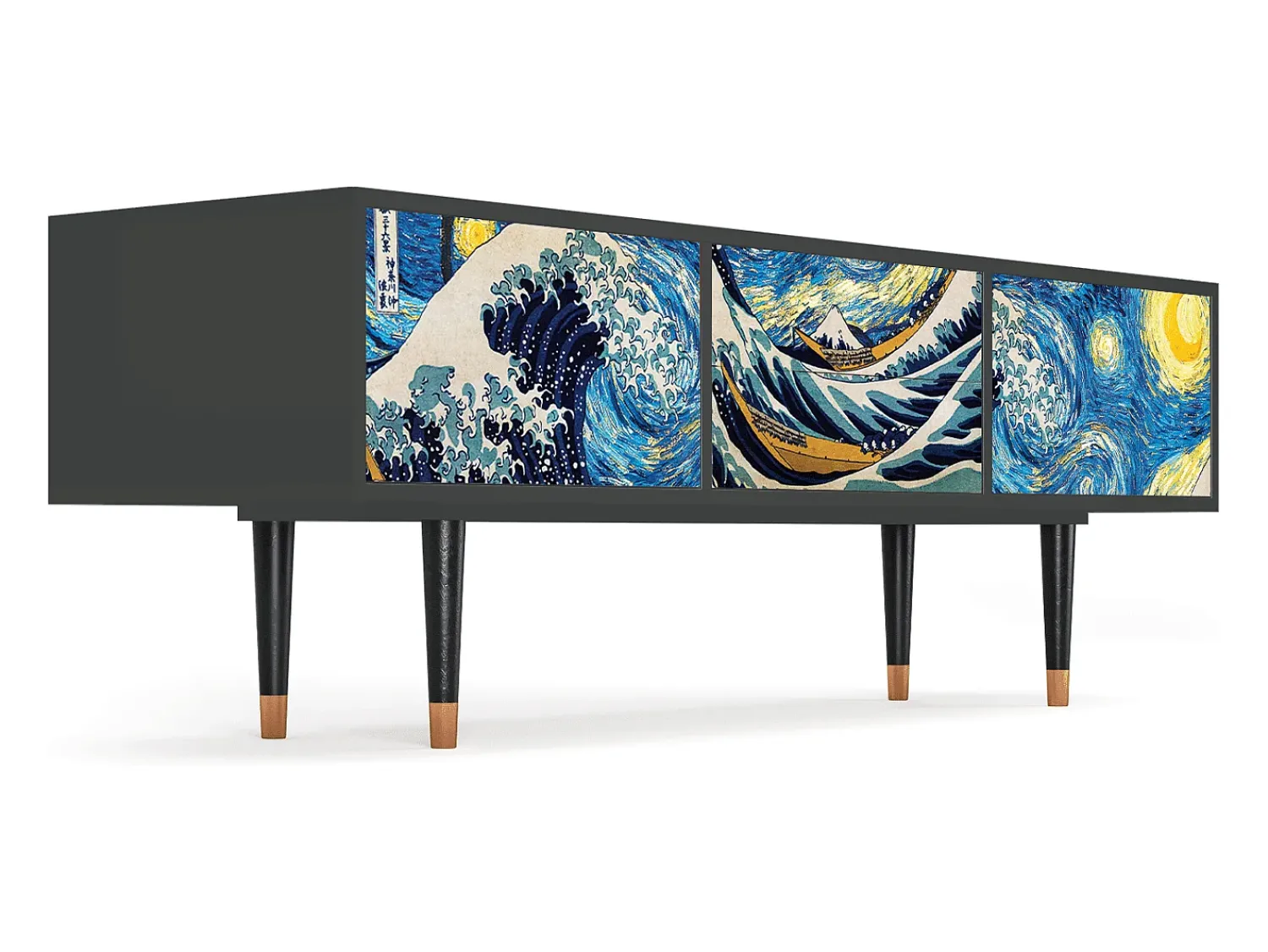 Mueble de TV - 170х59х48 cm - T4 - Great Wave, Antracite^ Móvel De Tv