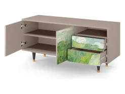 Mueble de TV - 125х56х41 cm - T7 - Green Wheat Fields, Latte^ Móvel De Tv