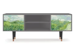 Móvel De Tv| Mueble de TV - 170х69х48 cm - T2 - Green Wheat Fields, Cinza Cinzento