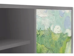 Móvel De Tv| Mueble de TV - 170х69х48 cm - T2 - Green Wheat Fields, Cinza Cinzento