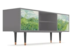 Móvel De Tv| Mueble de TV - 170х69х48 cm - T2 - Green Wheat Fields, Cinza Cinzento