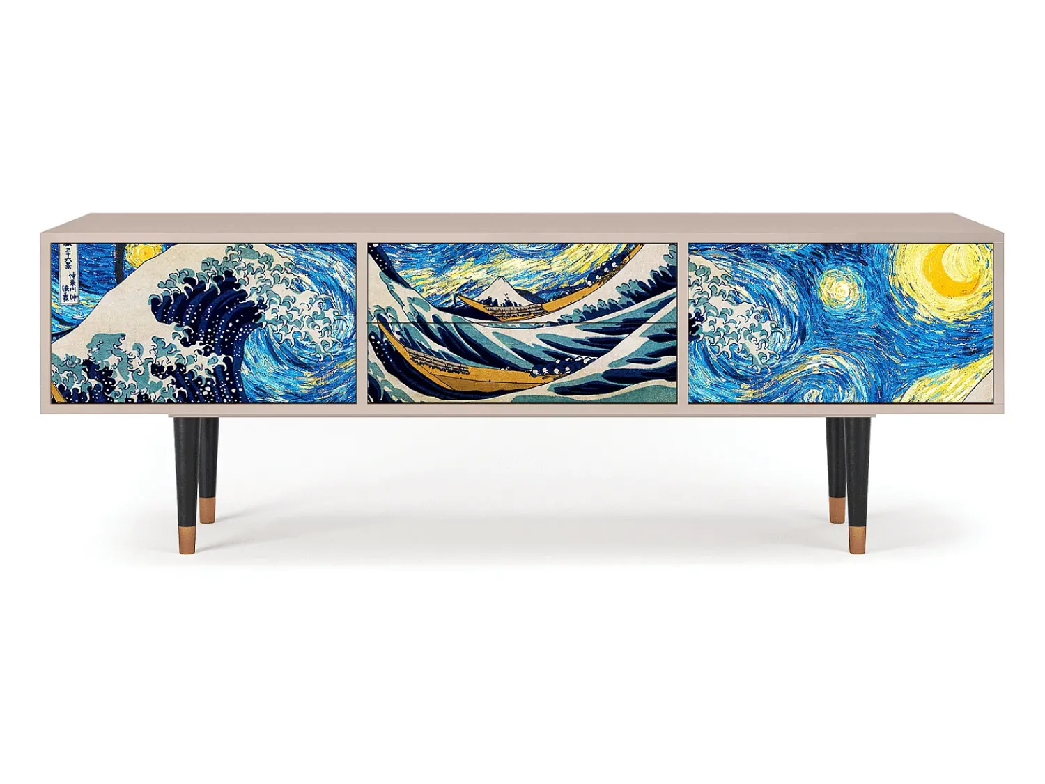 Móvel De Tv* Mueble de TV - 170х59х48 cm - T4 - Great Wave, Latte Bege