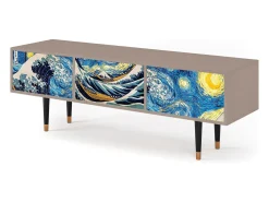 Móvel De Tv* Mueble de TV - 170х59х48 cm - T4 - Great Wave, Latte Bege