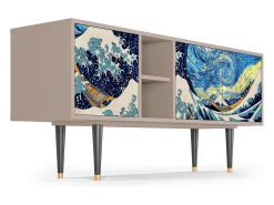 Móvel De Tv* Mueble de TV - 150х69х41 cm - T5 - Great Wave, Latte Bege