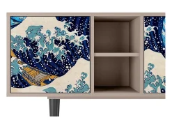 Móvel De Tv* Mueble de TV - 150х69х41 cm - T5 - Great Wave, Latte Bege