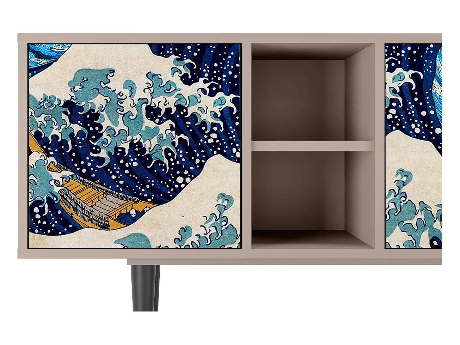 Móvel De Tv* Mueble de TV - 150х69х41 cm - T5 - Great Wave, Latte Bege