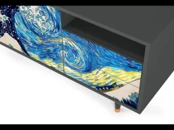 Móvel De Tv| Mueble de TV - 125х56х41 cm - T7 - Great Wave, Antracite Cinza antracite