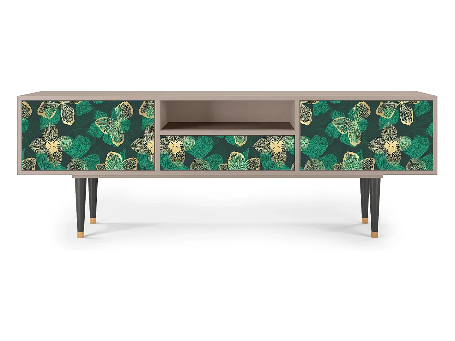 Mueble de TV - 170х59х41 cm - T6 - Green Flower, Latte^ Móvel De Tv