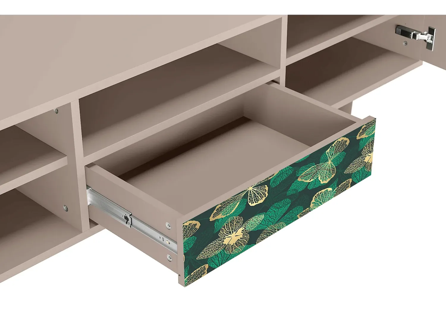 Mueble de TV - 170х59х41 cm - T6 - Green Flower, Latte^ Móvel De Tv