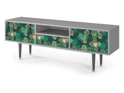 Mueble de TV - 170х59х41 cm - T6 - Green Flower, Cinza^ Móvel De Tv