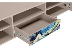 Móvel De Tv| Mueble de TV - 170х59х41 cm - T6 - Great Wave, Latte Bege