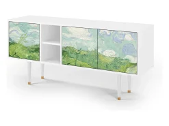 Móvel De Tv| Mueble de TV - 150х69х41 cm - T5 - Green Wheat Fields, Branco Bege