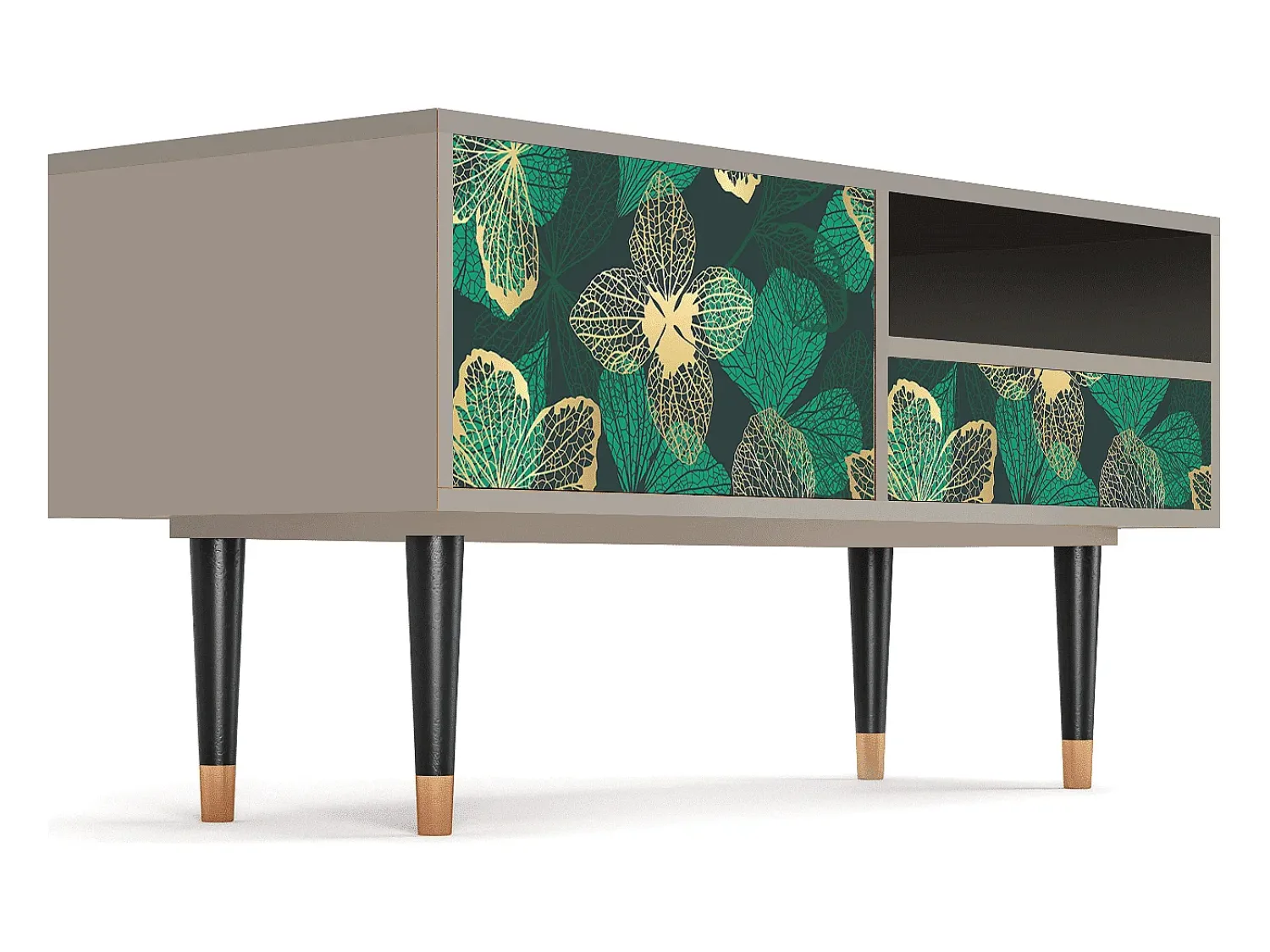 Mueble de TV - 115х59х48 cm - T3 - Green Flower, Areia^ Móvel De Tv