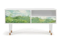 Móvel De Tv* Mueble de TV - 115х59х48 cm - T3 - Green Wheat Fields, Branco Bege