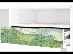 Móvel De Tv* Mueble de TV - 115х59х48 cm - T3 - Green Wheat Fields, Branco Bege