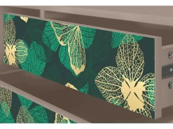 Móvel De Tv| Mueble de TV - 170х59х48 cm - T4 - Green Flower, Latte Bege