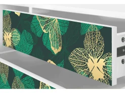 Mueble de TV - 170х59х48 cm - T4 - Green Flower, Branco^ Móvel De Tv