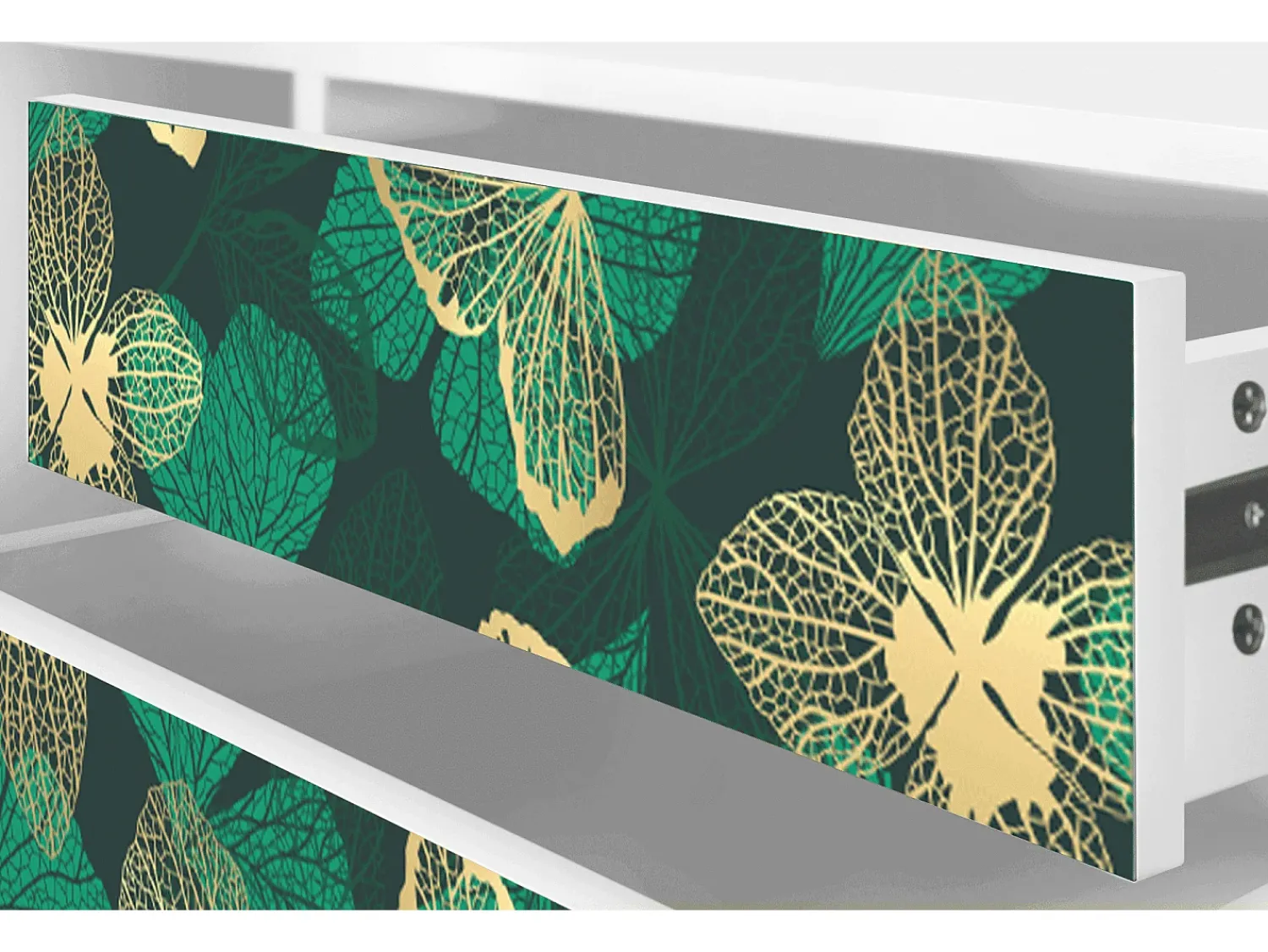Mueble de TV - 170х59х48 cm - T4 - Green Flower, Branco^ Móvel De Tv