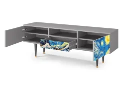 Outlet Mueble de TV - 170х59х41 cm - T6 - Great Wave, Cinza Cinzento
