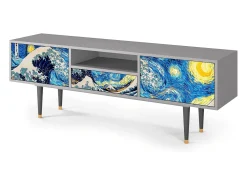 Outlet Mueble de TV - 170х59х41 cm - T6 - Great Wave, Cinza Cinzento