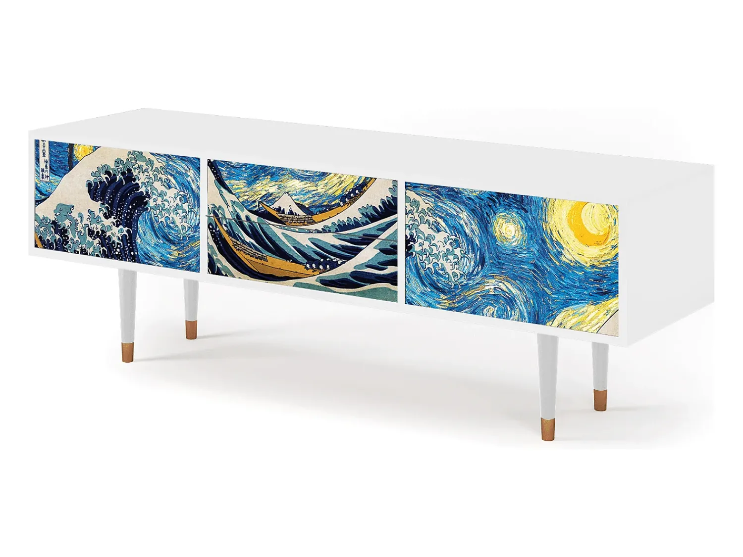 Hot Mueble de TV - 170х59х48 cm - T4 - Great Wave, Branco Bege