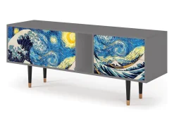 Clearance Mueble de TV - 170х69х48 cm - T1 - Great Wave, Cinza Cinzento