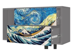 Clearance Mueble de TV - 170х69х48 cm - T1 - Great Wave, Cinza Cinzento