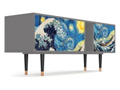 Clearance Mueble de TV - 170х69х48 cm - T1 - Great Wave, Cinza Cinzento