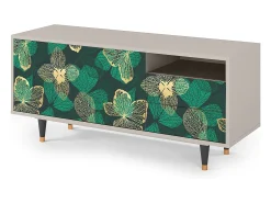 Móvel De Tv| Mueble de TV - 125х56х41 cm - T7 - Green Flower, Areia Bege