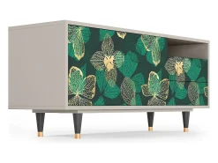 Móvel De Tv| Mueble de TV - 125х56х41 cm - T7 - Green Flower, Areia Bege