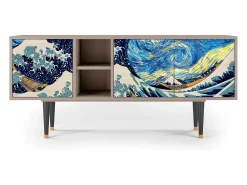 Móvel De Tv* Mueble de TV - 150х69х41 cm - T5 - Great Wave, Areia Bege