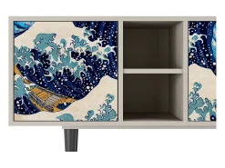 Móvel De Tv* Mueble de TV - 150х69х41 cm - T5 - Great Wave, Areia Bege