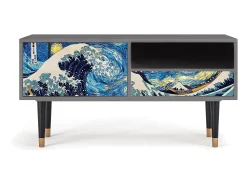New Mueble de TV - 115х59х48 cm - T3 - Great Wave, Cinza Cinzento