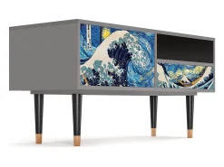 New Mueble de TV - 115х59х48 cm - T3 - Great Wave, Cinza Cinzento