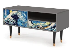 New Mueble de TV - 115х59х48 cm - T3 - Great Wave, Cinza Cinzento