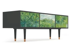 Móvel De Tv| Mueble de TV - 170х59х48 cm - T4 - Green Wheat Fields, Antracite Cinza antracite