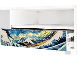 Mueble de TV - 115х59х48 cm - T3 - Great Wave, Branco^ Móvel De Tv