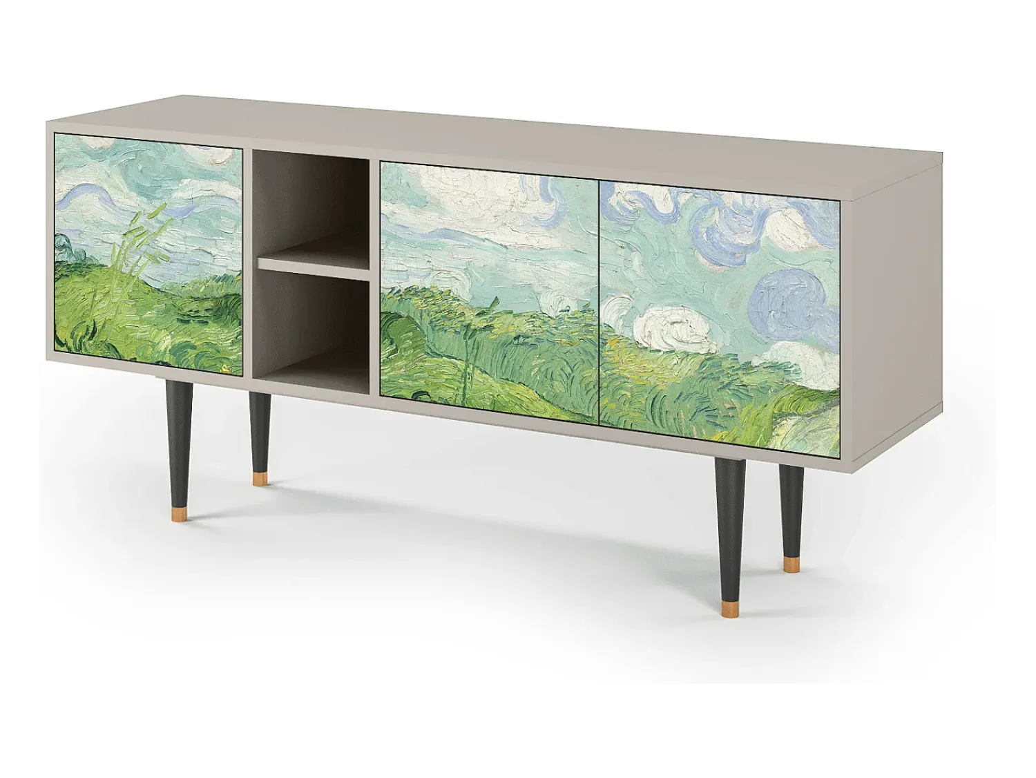 Mueble de TV - 150х69х41 cm - T5 - Green Wheat Fields, Areia^ Móvel De Tv