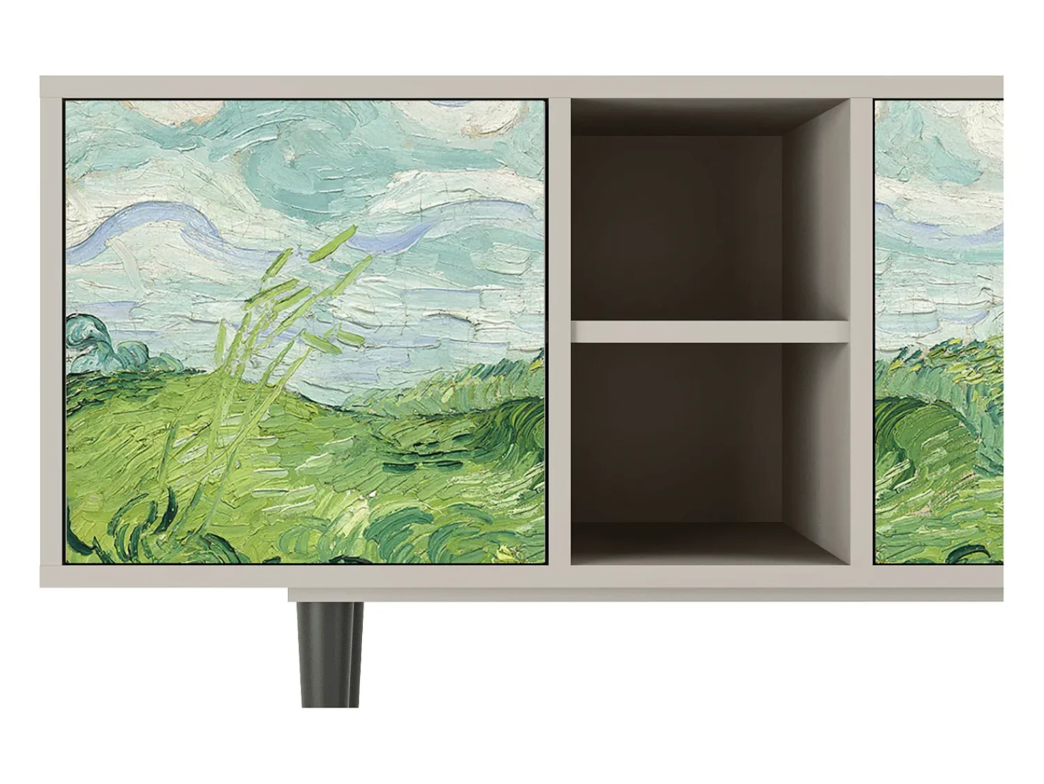 Mueble de TV - 150х69х41 cm - T5 - Green Wheat Fields, Areia^ Móvel De Tv