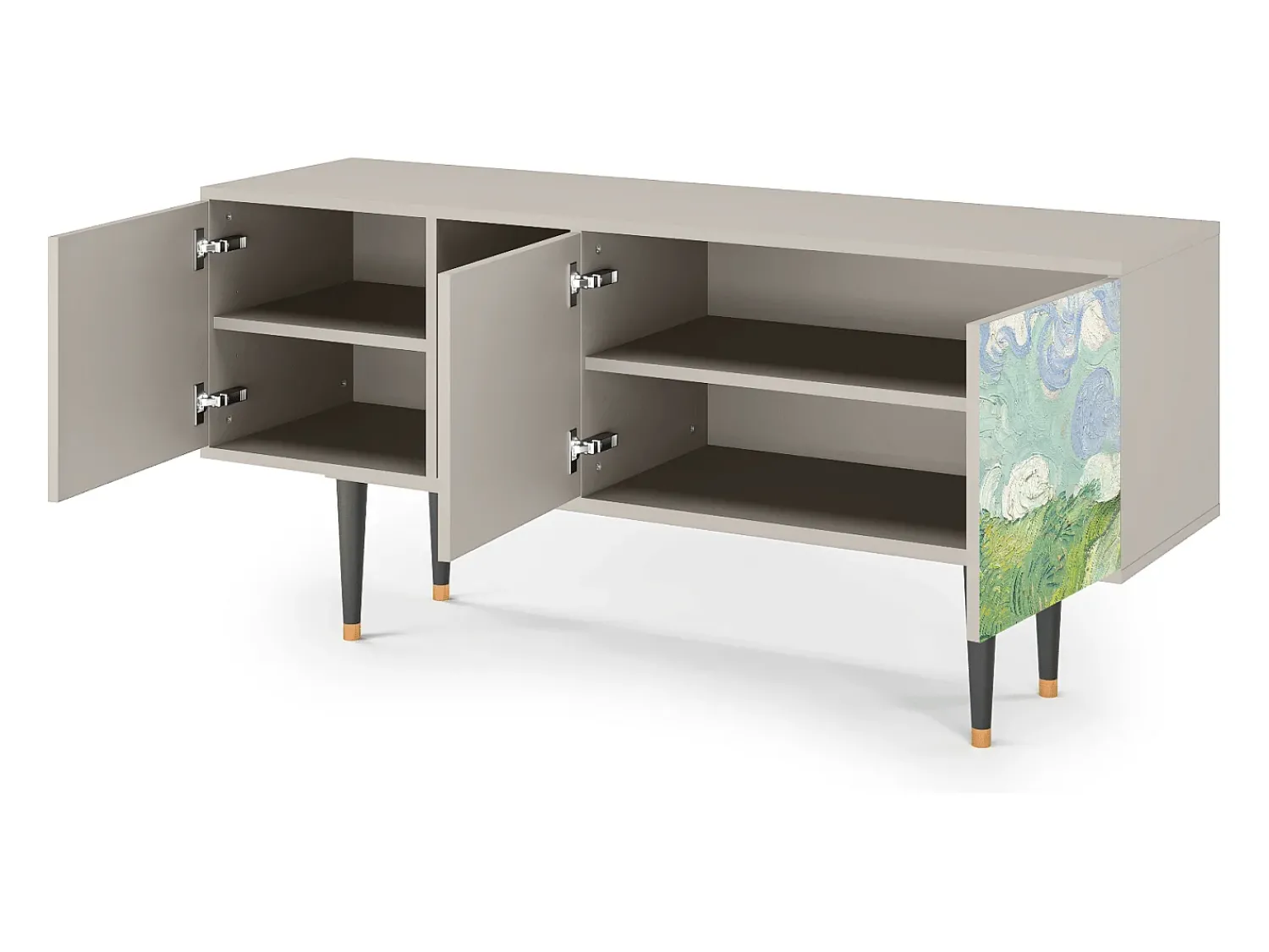 Mueble de TV - 150х69х41 cm - T5 - Green Wheat Fields, Areia^ Móvel De Tv
